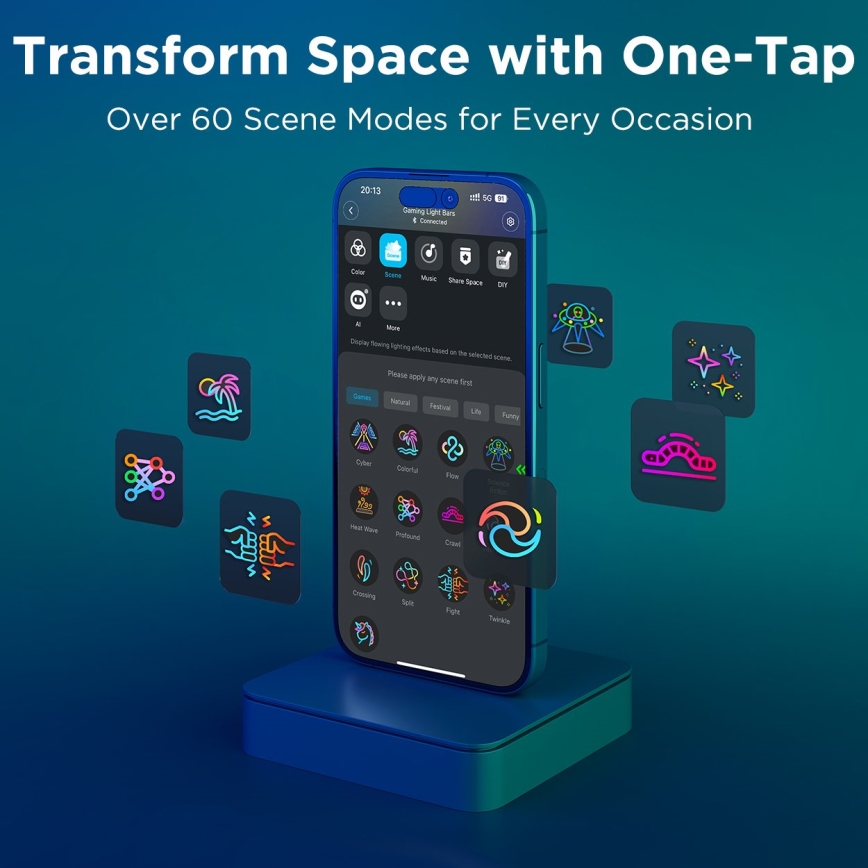 Govee - Smart RGBIC Gaming Pro світлові панелі з підтримкою Matter і Wi-Fi