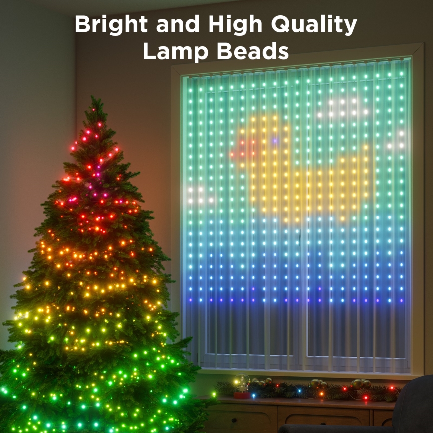 Govee - Светодиодная декоративная RGB-гирлянда на солнечной батарее LED/15W/230V IP65 Wi-Fi