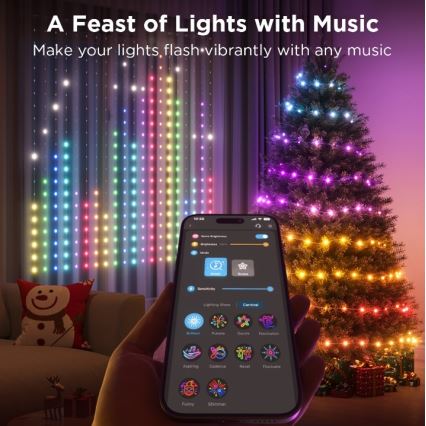 Govee - Светодиодная декоративная RGB-гирлянда на солнечной батарее LED/15W/230V IP65 Wi-Fi
