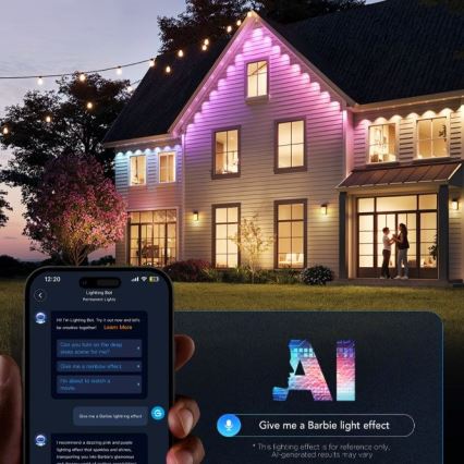 Govee - Светодиодная гирлянда RGBIC String Downlights 30 м Wi-Fi Matter IP67