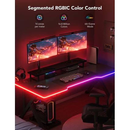 Govee - Светодиодная неоновая подсветка стола 3 м RGBIC Wi-Fi