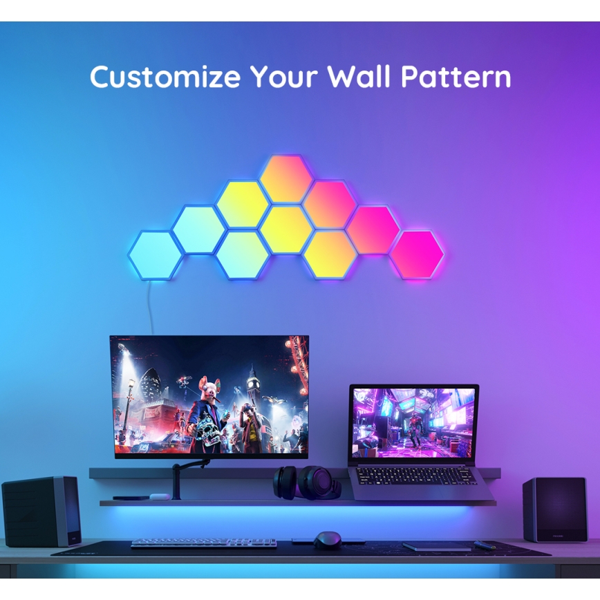 Govee - Набор удлинителей 2x Светодиодная RGB-панель с регулированием яркости LED/7,2W/230V Wi-Fi