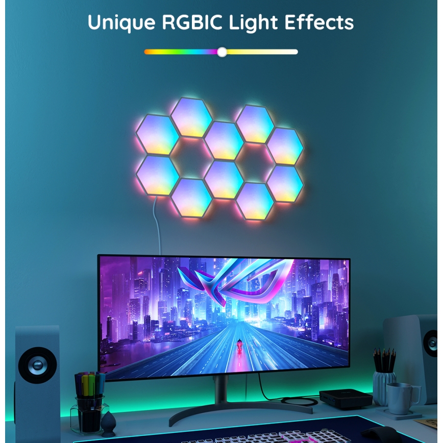 Govee - Набор удлинителей 2x Светодиодная RGB-панель с регулированием яркости LED/7,2W/230V Wi-Fi