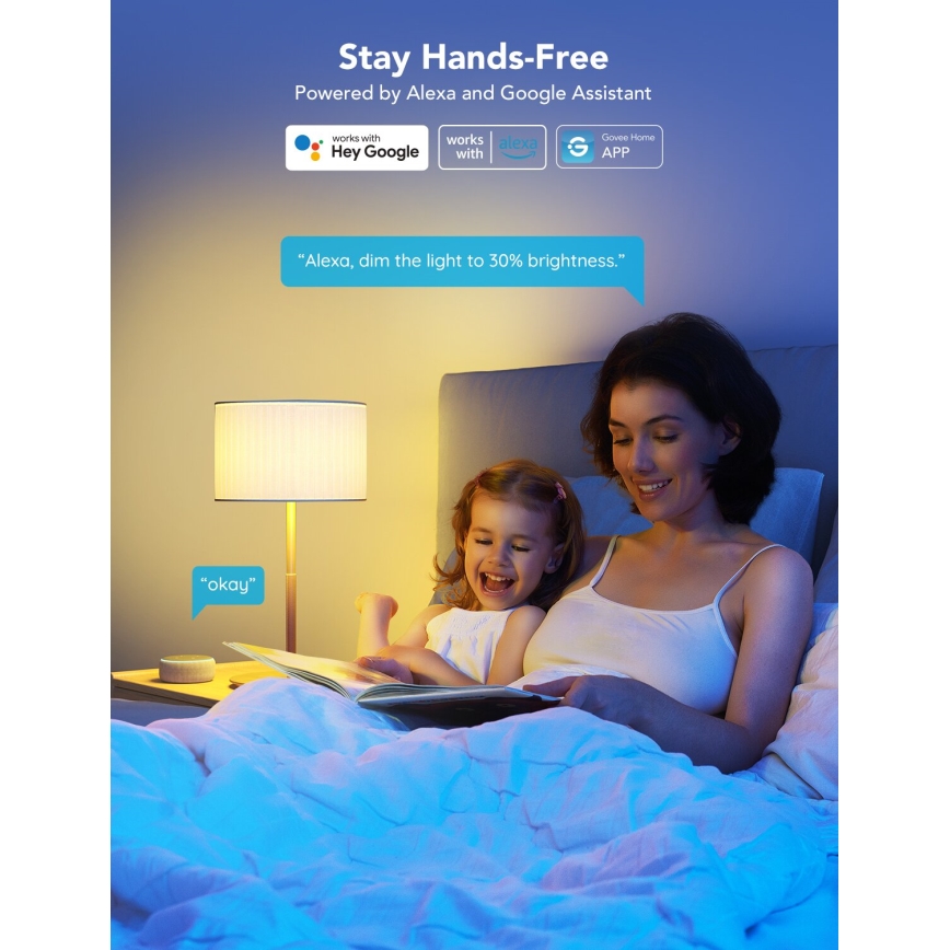 Govee - Светодиодная RGBWW-лампочка с регулированием яркости Smart E27/12W/230V 2700-6500K Wi-Fi