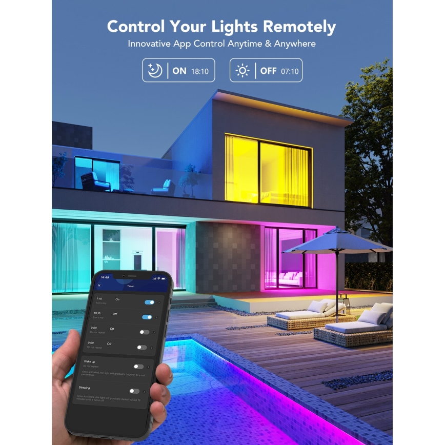 Govee - Светодиодная RGBWW-лампочка с регулированием яркости Smart E27/9W/230V 2700-6500K Wi-Fi