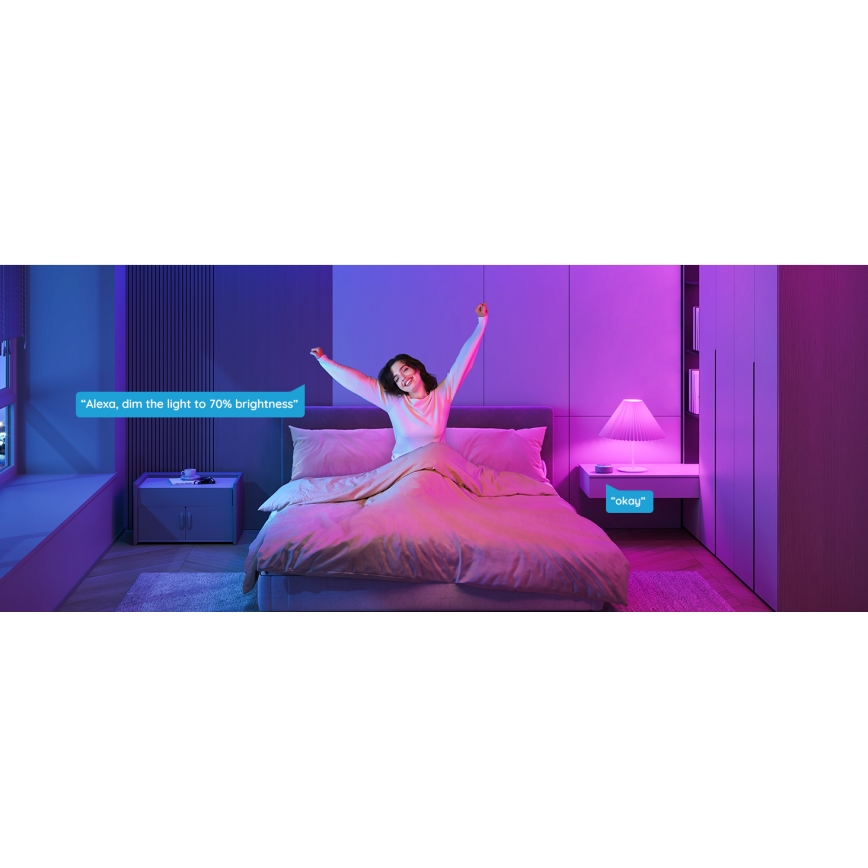 Govee - Светодиодная RGBWW-лампочка с регулированием яркости Smart E27/9W/230V 2700-6500K Wi-Fi