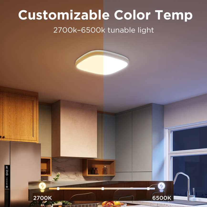 Govee - Светодиодный потолочный RGBIC-светильник с регулированием яркости LED/24W/230V 2700-6500K Wi-Fi