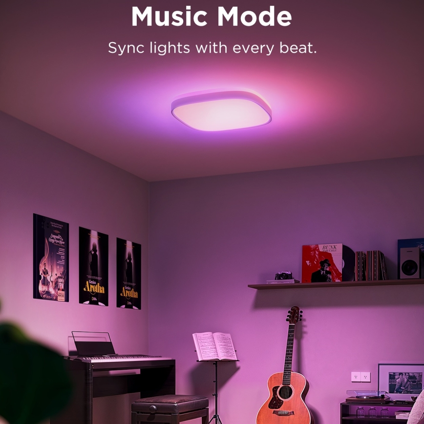 Govee - Светодиодный потолочный RGBIC-светильник с регулированием яркости LED/24W/230V 2700-6500K Wi-Fi