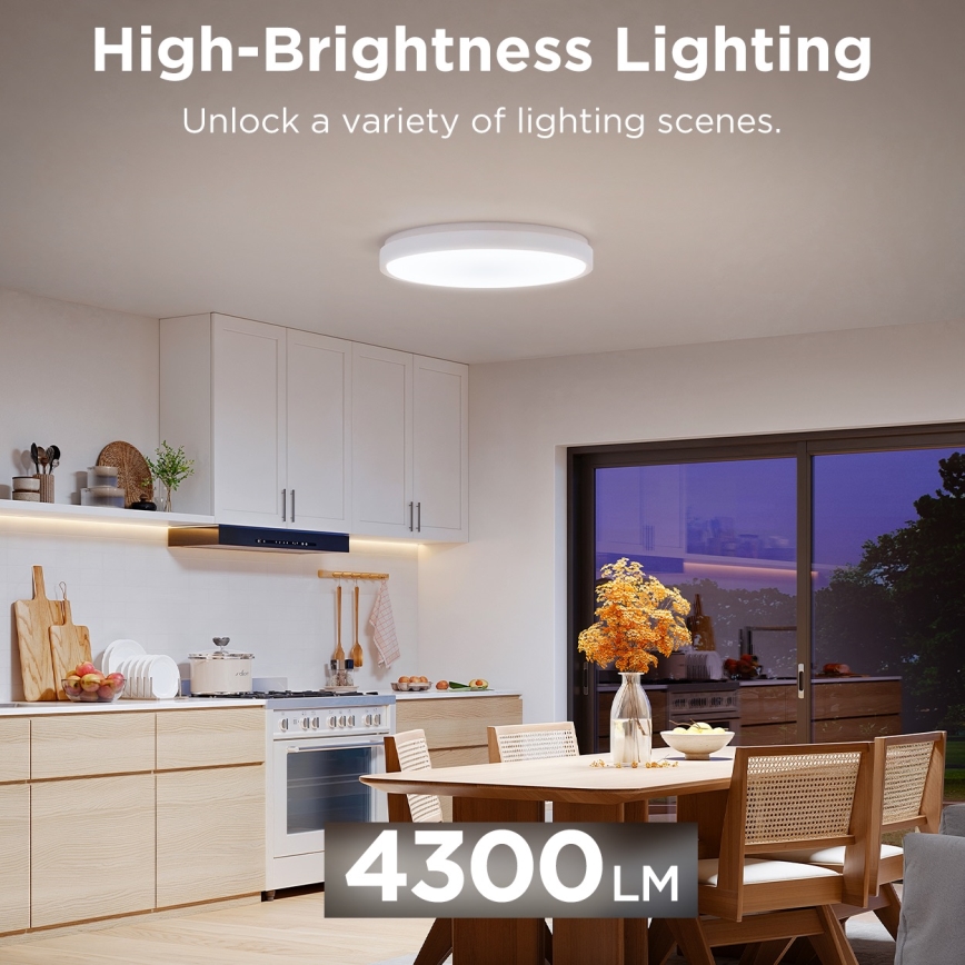 Govee - Светодиодный потолочный RGBIC-светильник с регулированием яркости LED/49W/230V 2700-6500K Wi-Fi