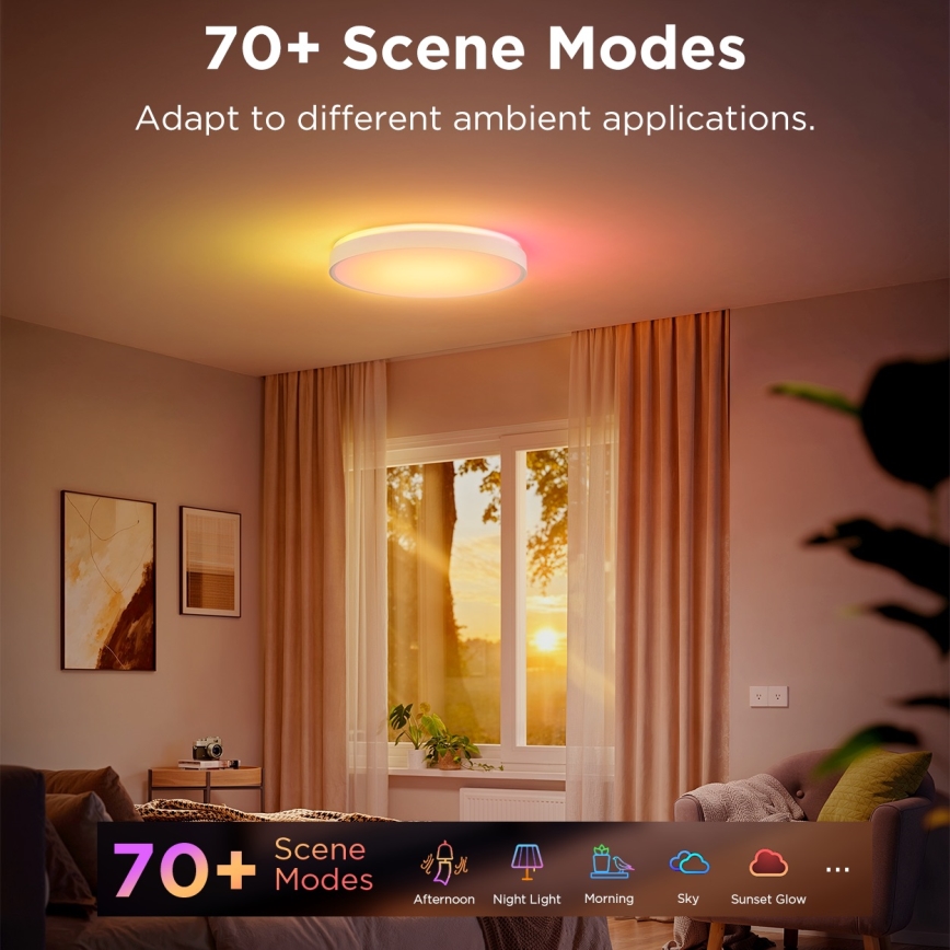 Govee - Светодиодный потолочный RGBIC-светильник с регулированием яркости LED/49W/230V 2700-6500K Wi-Fi