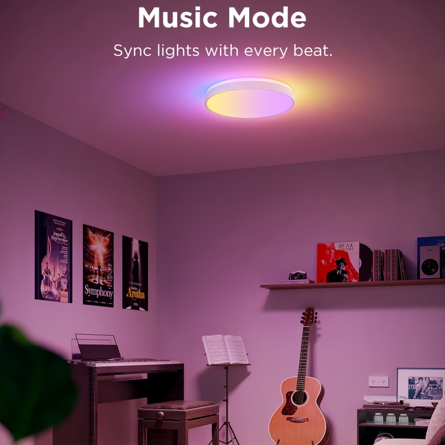 Govee - Светодиодный потолочный RGBIC-светильник с регулированием яркости LED/49W/230V 2700-6500K Wi-Fi