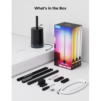 Govee - LED Торшер з регулюванням яскравості Smart MATTER LED RGBICWW 2200-6500K Wi-Fi + пульт дистанційного керування