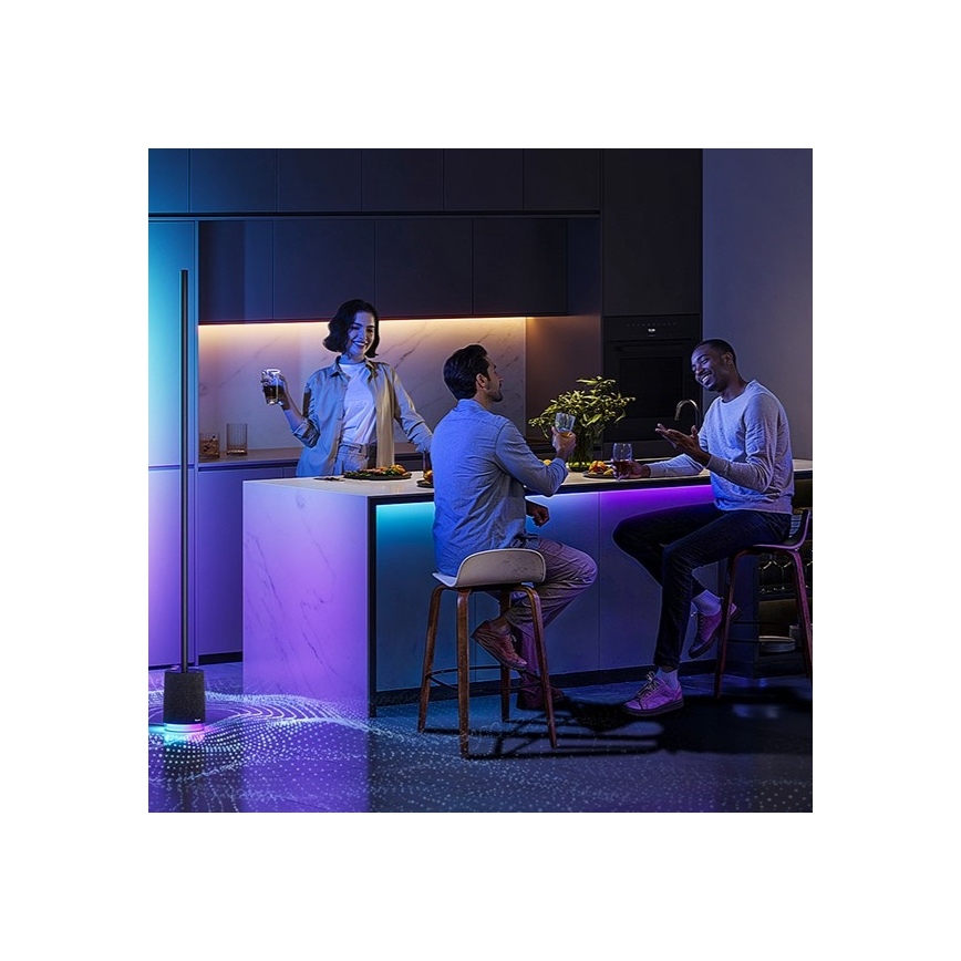 Govee - LED Торшер з регулюванням яскравості з динаміком Pro RGBICWW 2200-6500K Wi-Fi + пульт дистанційного керування