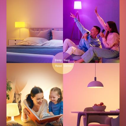 Govee - диммируемая RGBWW светодиодная лампа Smart MATTER E27/12W/230V 2700-6500K Wi-Fi