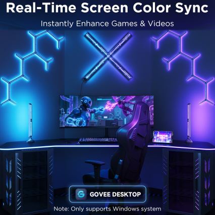 Govee - умные RGBIC световые панели Gaming Pro, совместимые с Matter и Wi-Fi