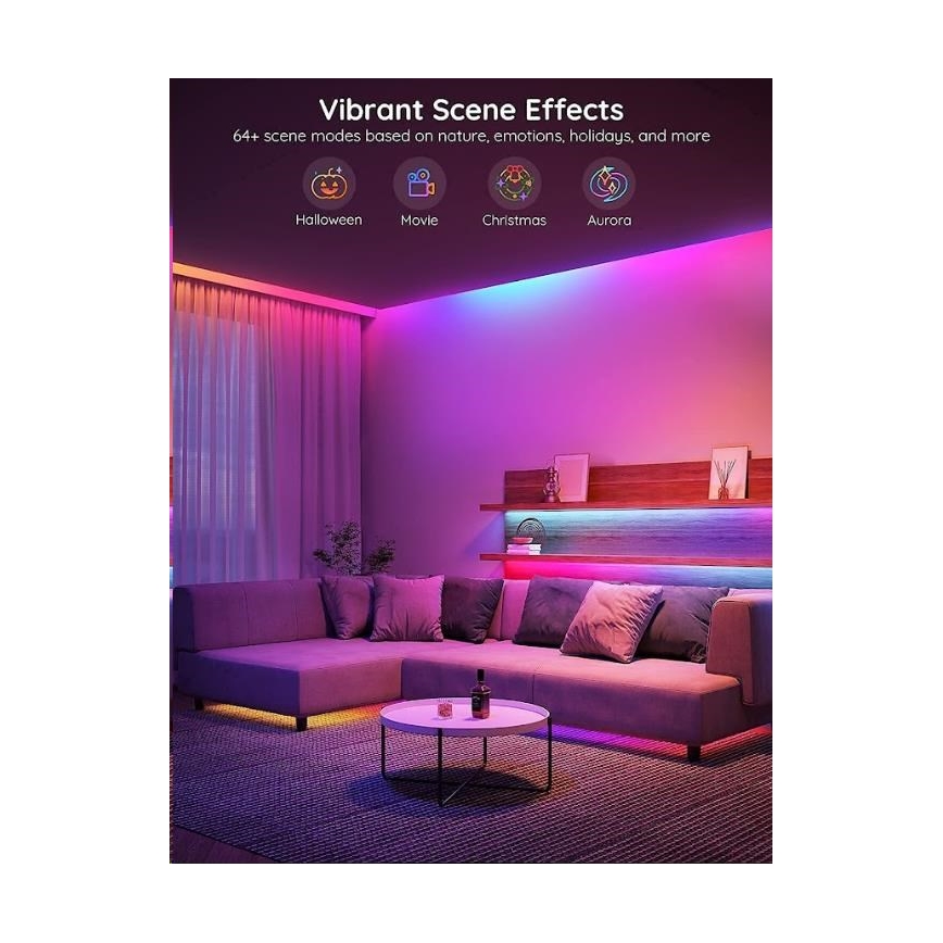 Govee - Wi-Fi RGBIC PRO розумна світлодіодна стрічка 10 м