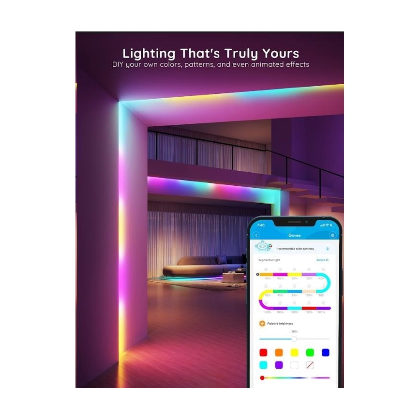 Govee - Wi-Fi RGBIC Smart PRO Світлодіодна стрічка 5м