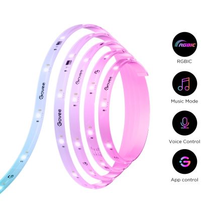 Govee - Wi-Fi RGBICW Smart PRO Світлодіодна стрічка 5м MATTER  - надзвичайно міцний