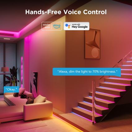 Govee - Wi-Fi RGBICW Smart PRO Світлодіодна стрічка 5м MATTER  - надзвичайно міцний
