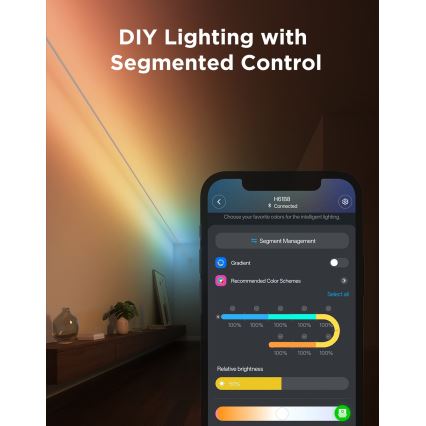 Govee — підвісна LED-стрічка RGBICWW, 36W/24V, 4 m, Skyline Matter, Wi‑Fi