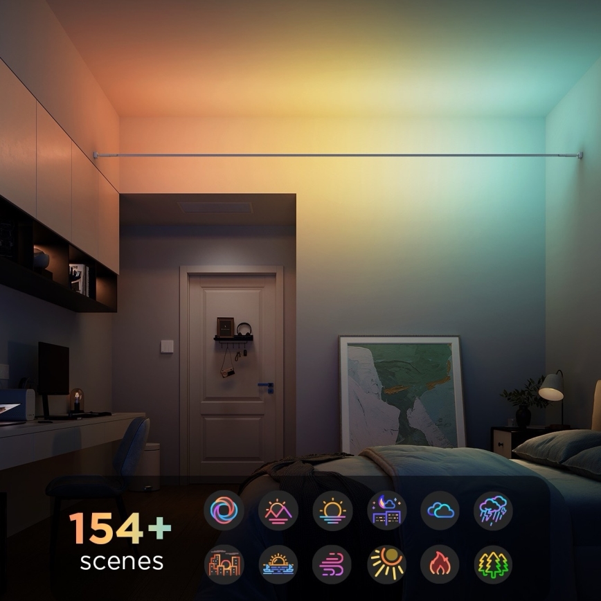 Govee — підвісна LED-стрічка RGBICWW, 36W/24V, 4 m, Skyline Matter, Wi‑Fi