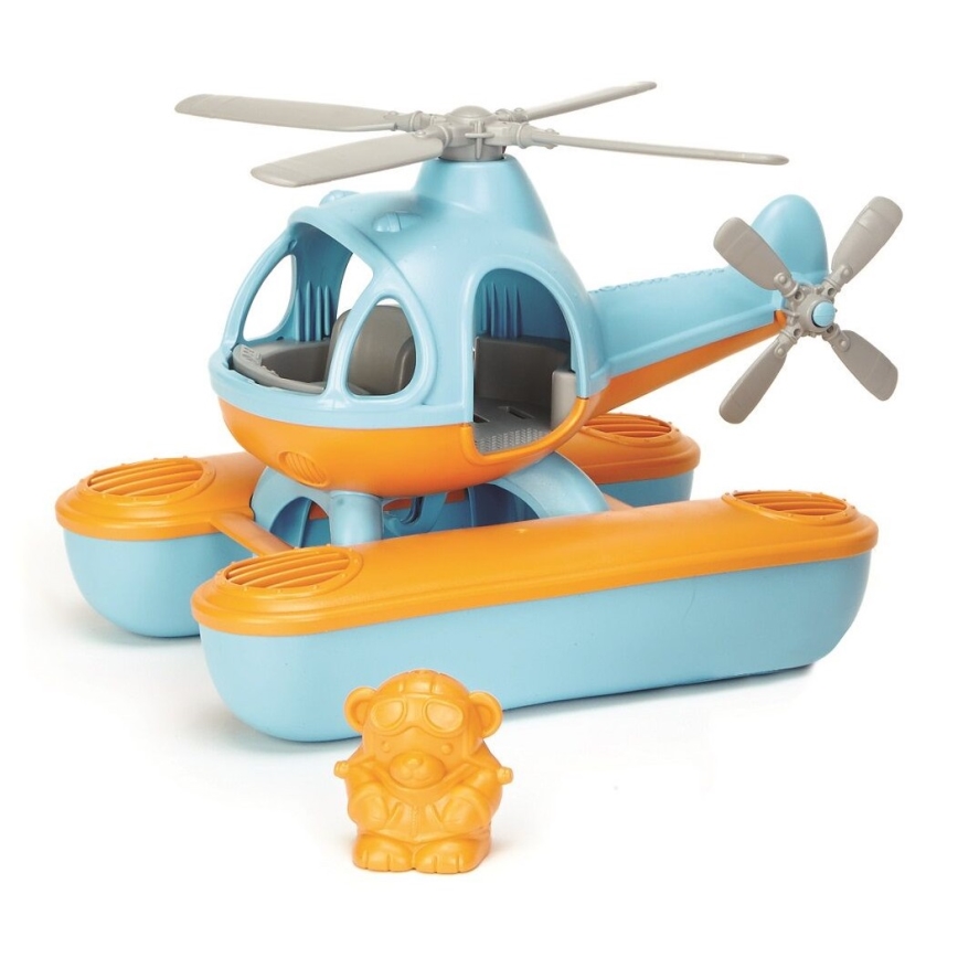 Green Toys - Гелікоптер гідроплан синій/помаранчевий