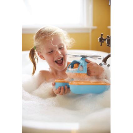 Green Toys - Гелікоптер гідроплан синій/помаранчевий