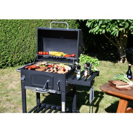 Гриль на углях черный