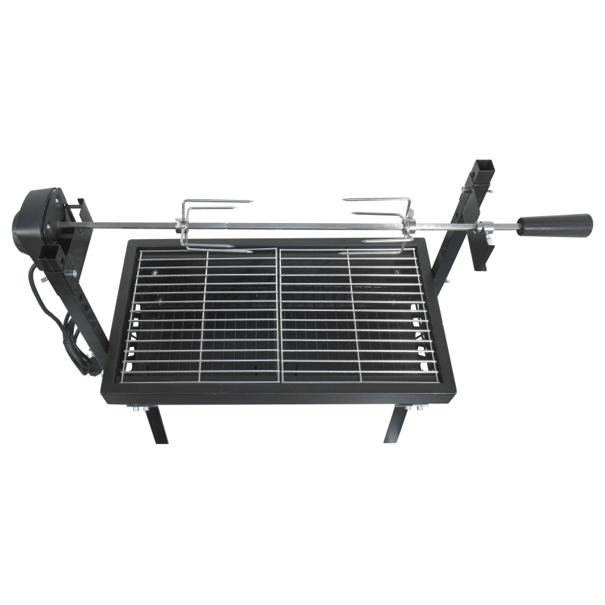Гриль на углях с мотором 4W/230V черный
