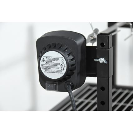 Гриль на углях с мотором 4W/230V черный