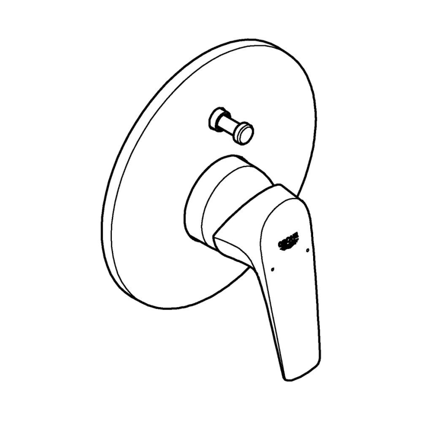 ГРОХЕ 29117000 - Змішувач для ванни ЛІНЕАРЕ, глянцевий хром