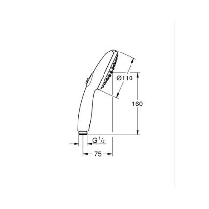 GROHE 1053152431 - ручний душ VITALIO START 110 600 мм чорний