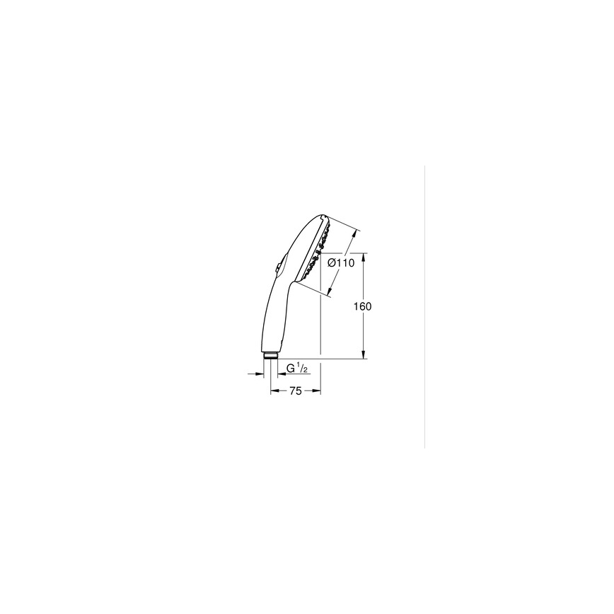GROHE 1053152431 - ручний душ VITALIO START 110 600 мм чорний