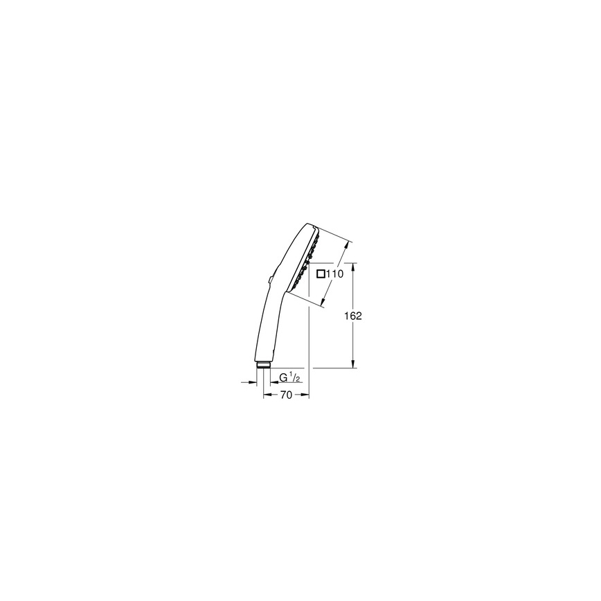 GROHE 1053162431 - ручная душевая лейка VITALIO COMFORT 110, 600 мм, черная