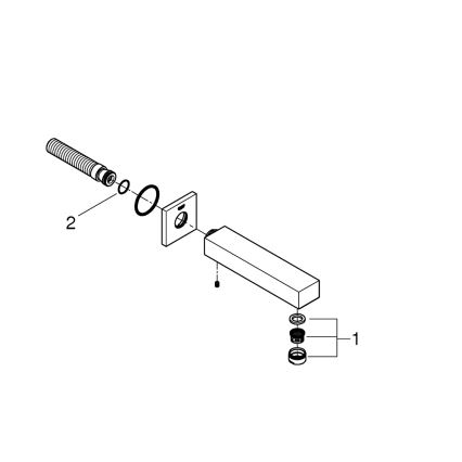 GROHE 13303000 - Слив для ванны EUROCUBE 170 мм, полированный хром