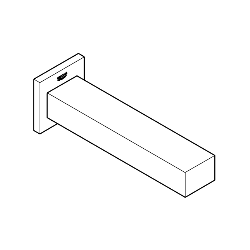 GROHE 13303000 - Злив для ванни EUROCUBE 170 мм полірований хром