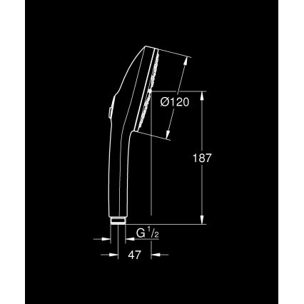 GROHE 1348640000 - Ручной душ VITALIO JOY+ 120 мм, глянцевый хром