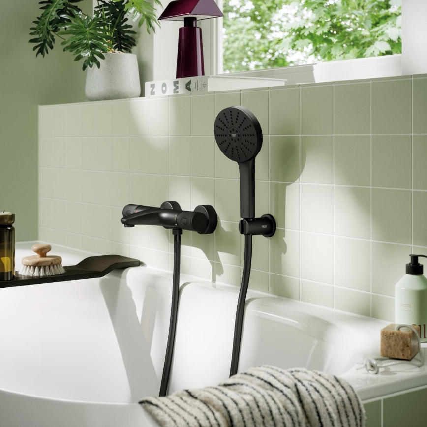 GROHE 1348652430 - Душевой набор VITALIO JOY+ 120 мм чёрный