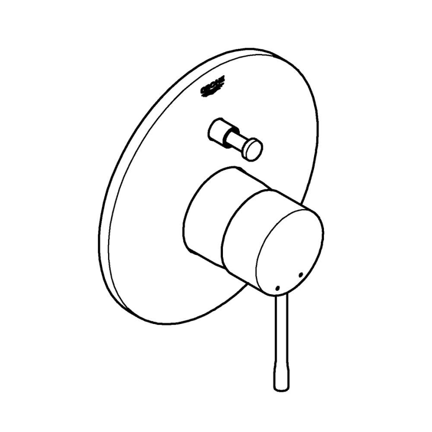 GROHE 19285001 - Змішувач для ванни з прихованим монтажем ESSENCE, блискучий хром