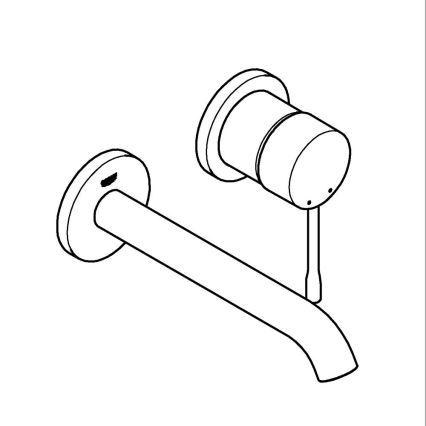 GROHE 19408DC1 - Смеситель для умывальника ESSENCE 183 мм, нержавеющая сталь