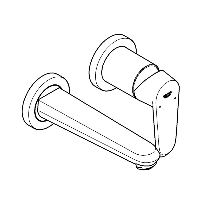 GROHE 19573002 - смеситель для умывальника на 2 отверстия EURODISC COSMOPOLITAN 11x17 см, хром