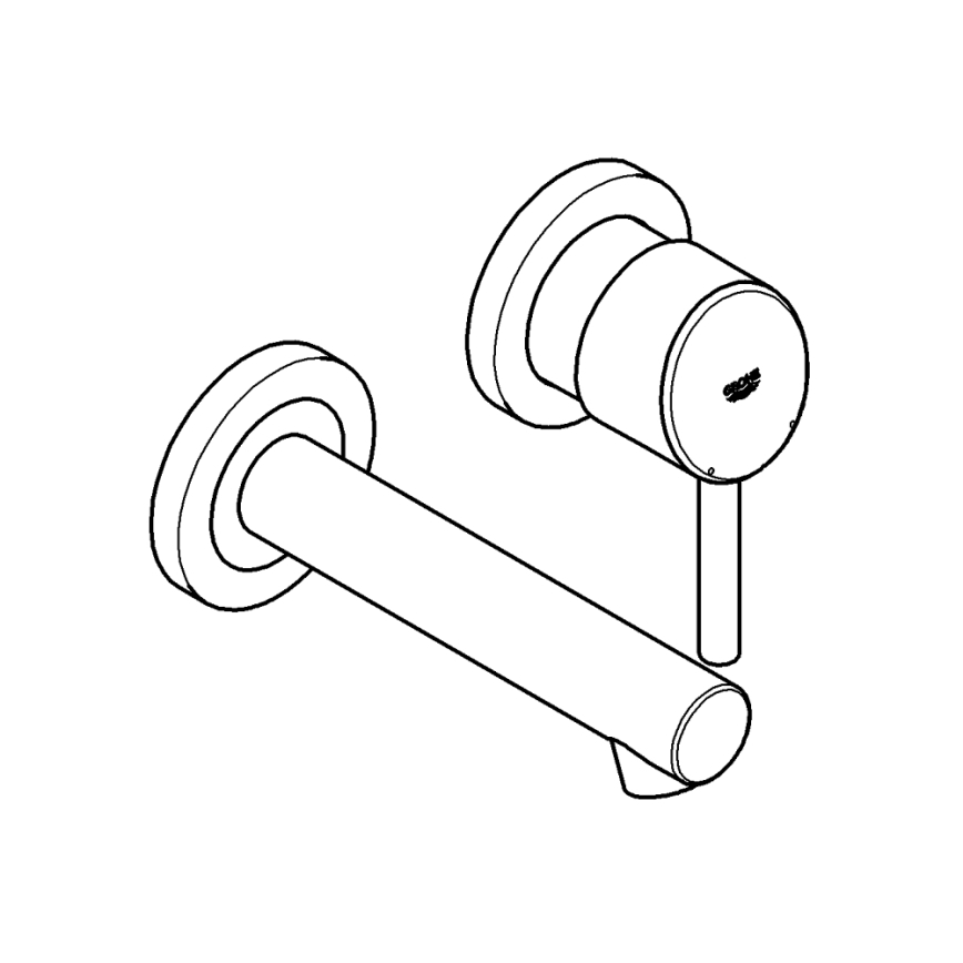 GROHE 19575001 - змішувач для умивальника на два отвори CONCETTO 147 мм глянцевий хром