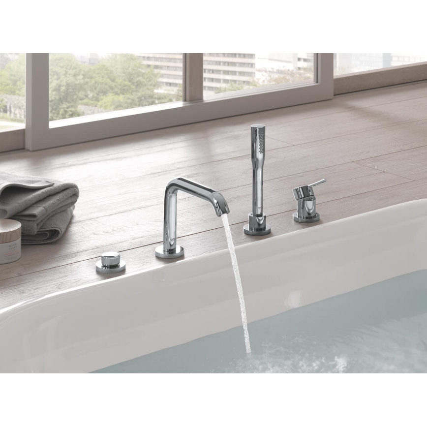 GROHE 19578001 - Четырёхотверстный комплект для ванны ESSENCE, 197 мм, полированный хром
