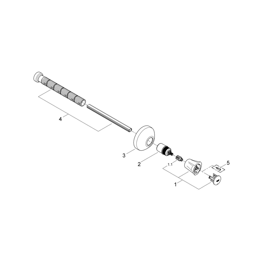 GROHE 19806001 - Верхня частина прихованого вентиля COSTA L 20-200 mm блискучий хром