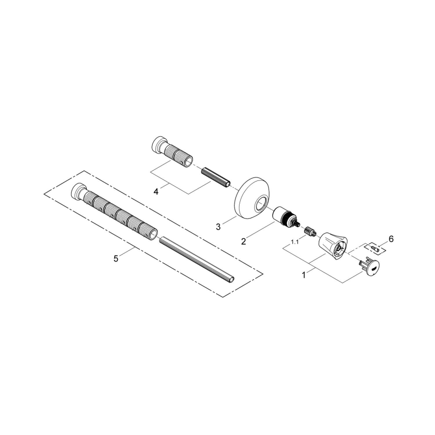 GROHE 19808001 - Накладная часть встраиваемого вентиля COSTA L, полированный хром