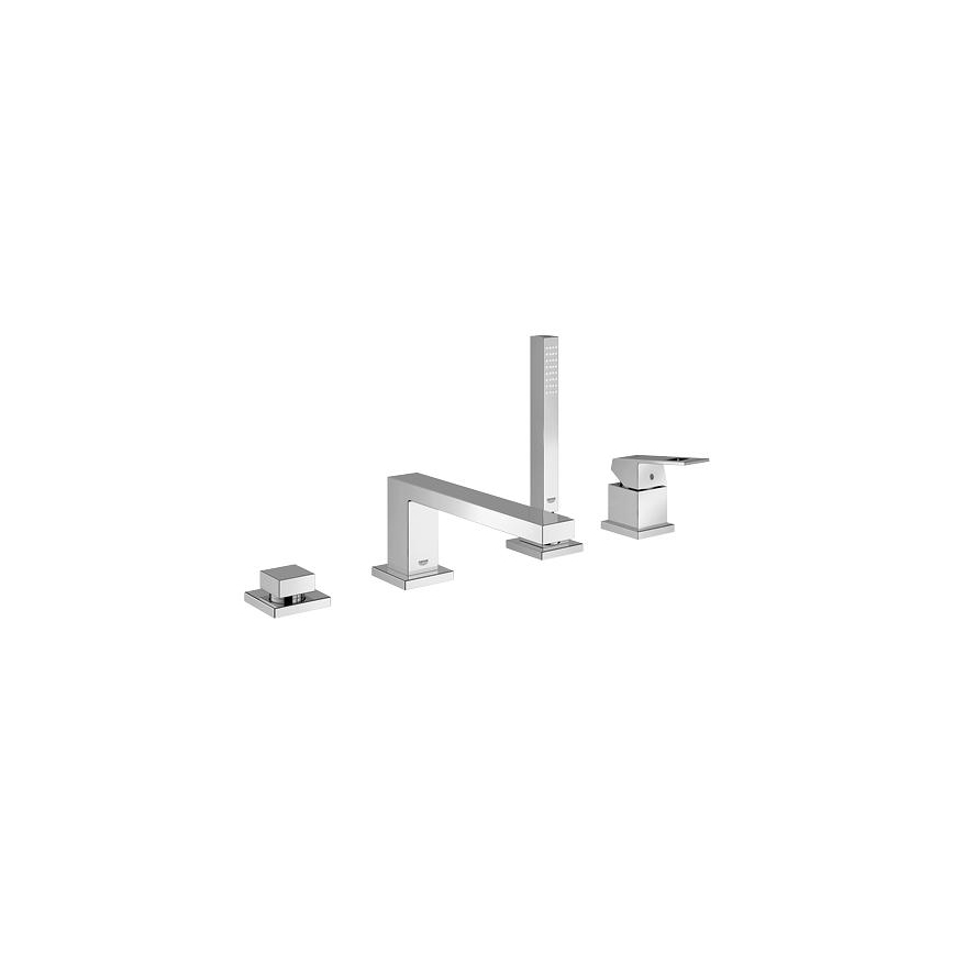 GROHE 19897001 - Четырехотверстный смеситель для ванны EUROCUBE, полированный хром