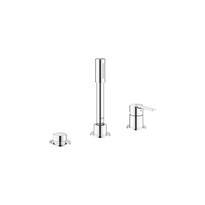 GROHE 19965001 - Трьохотвірний змішувач для ванни LINEARE, полірований хром