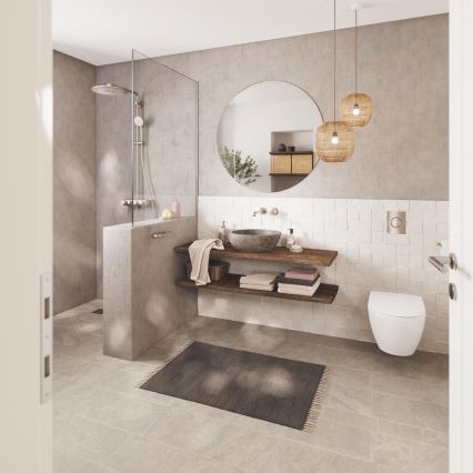 GROHE 19967DC1 - Змішувач для умивальника на два монтажні отвори ESSENCE 230 мм, нержавіюча сталь