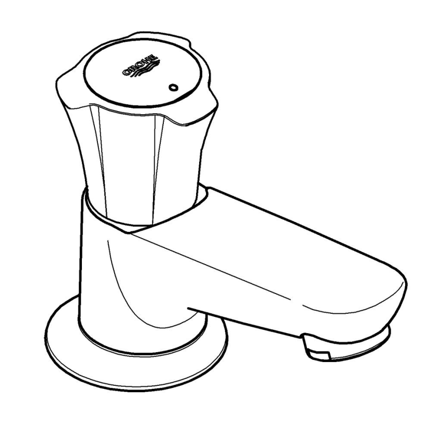 GROHE 20404001 - Напольный вентиль COSTA L DN 15, хром глянцевый