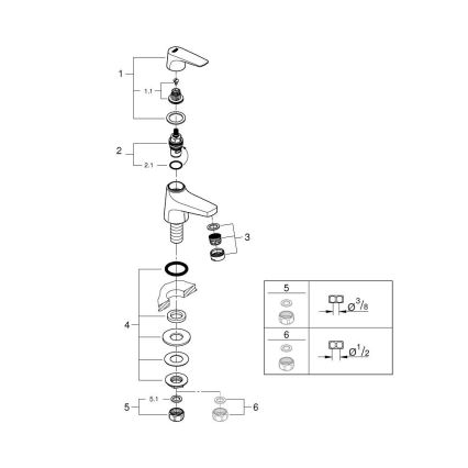 GROHE 20577000 - Настольный вентиль START FLOW DN 15 полированный хром